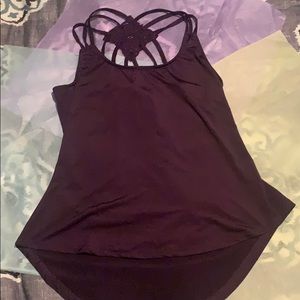 Stretch athletic purple tank